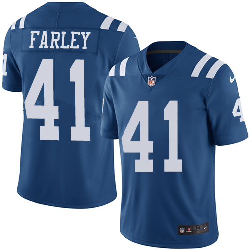 Indianapolis Colts #41 Limited Matthias Farley Royal Blue Nike NFL Youth Rush Vapor Untouchable Jersey->youth nfl jersey->Youth Jersey
